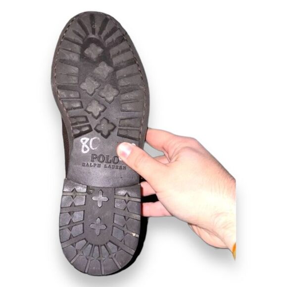 Polo Ralph Lauren Nickson Chocolate Brown Suede Boots 8.5 - Picture 7 of 9